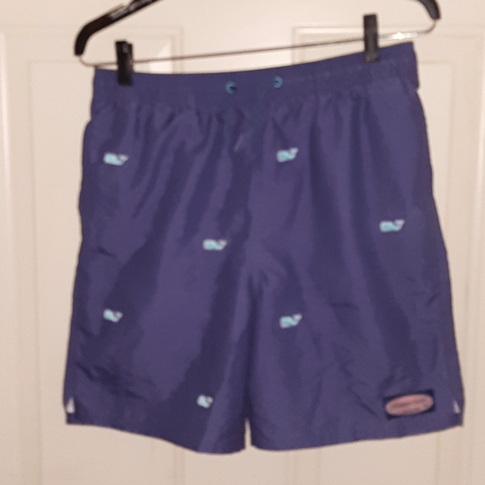 Vineyard Vines | Boys Blue Swim Trunks and Dry Bag Sz Large Youth 16 GUC